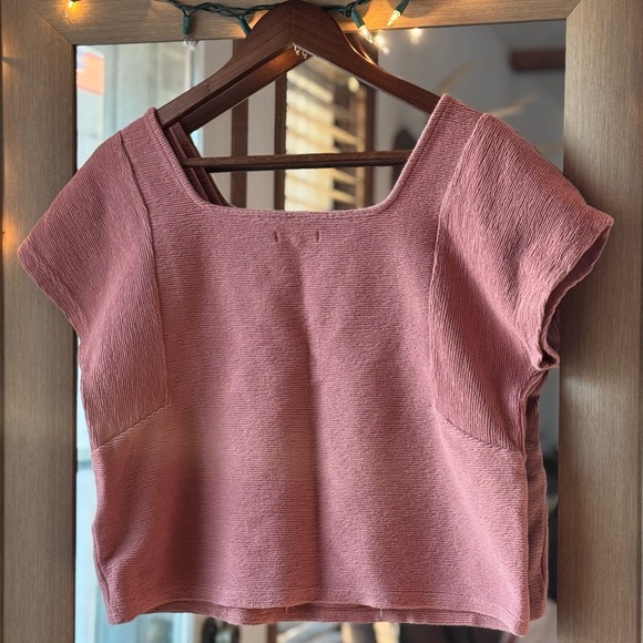 Madwell Ottoman Square Neck Cropped Shirt - Picture 2 of 5